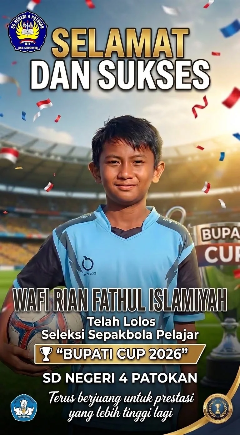 SISWA SD NEGERI 4 PATOKAN LOLOS SELEKSI BUPATI CUP 2026